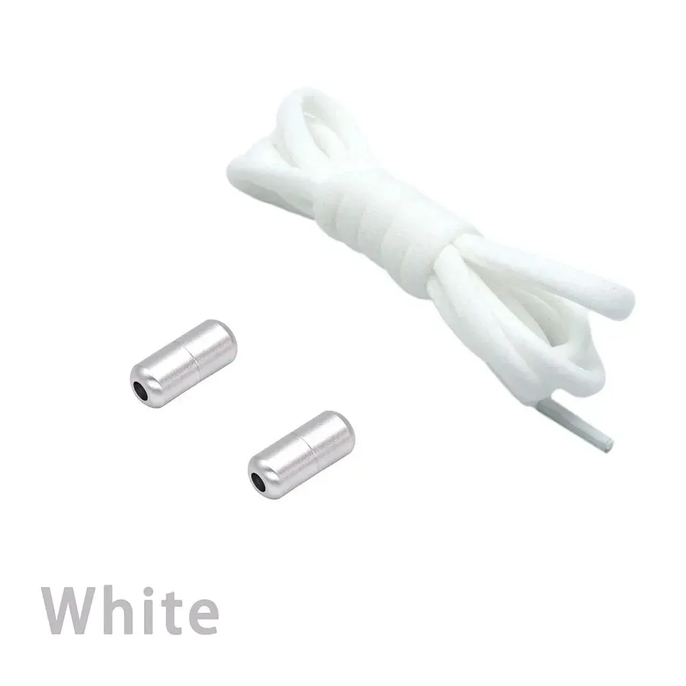 Colorful Capsule Buckle Elastic No-Tie Shoelaces for Sneakers - Semicircle Design for Kids and Adults
