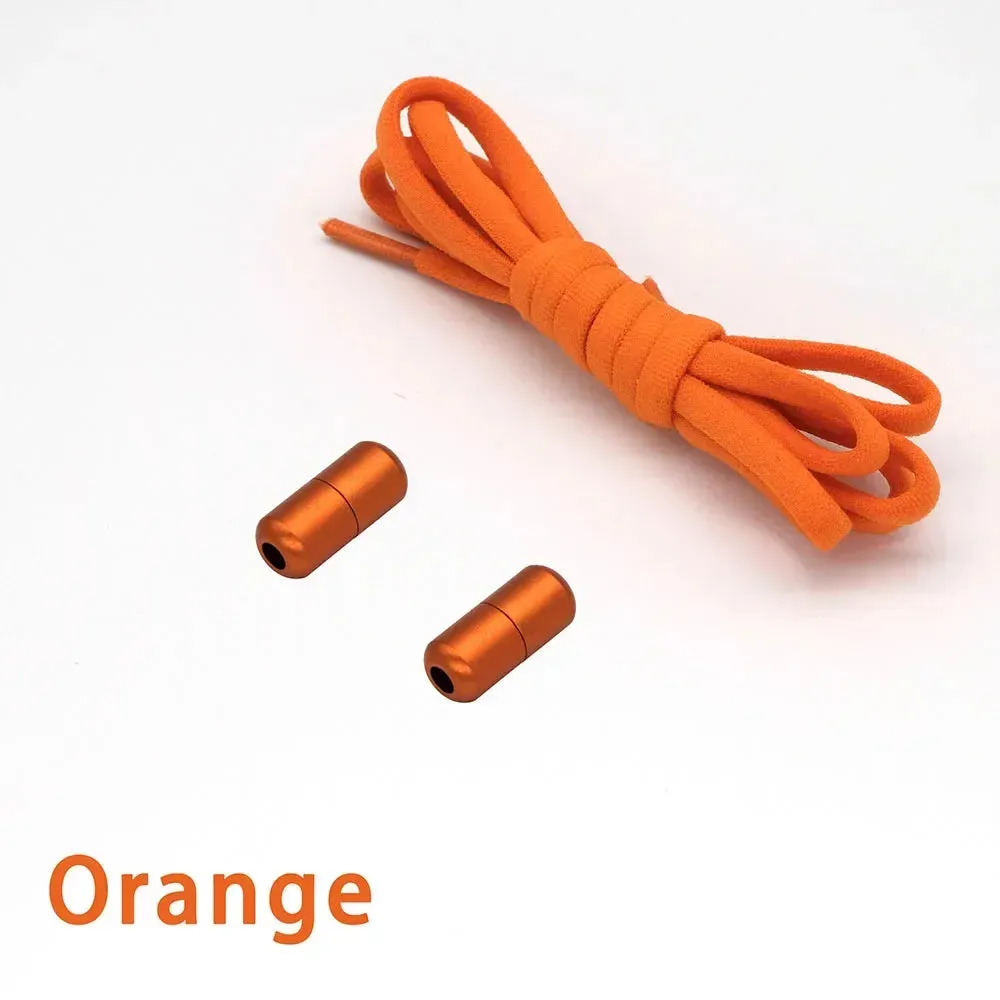 Colorful Capsule Buckle Elastic No-Tie Shoelaces for Sneakers - Semicircle Design for Kids and Adults