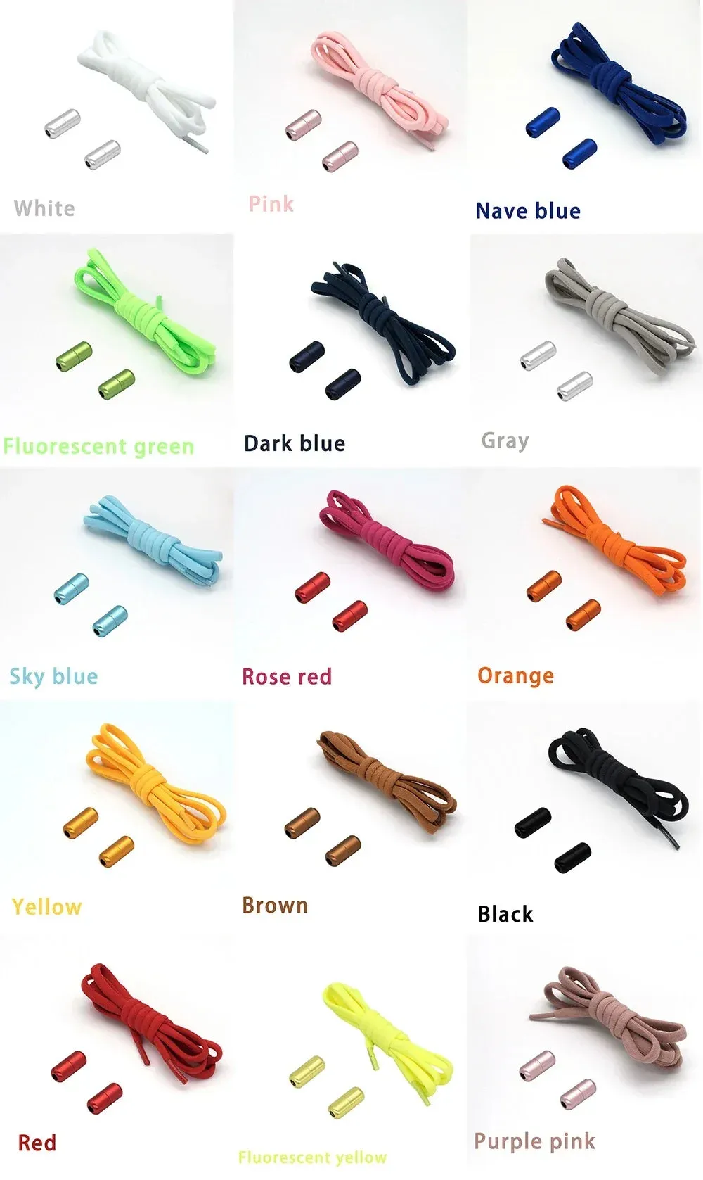 Colorful Capsule Buckle Elastic No-Tie Shoelaces for Sneakers - Semicircle Design for Kids and Adults