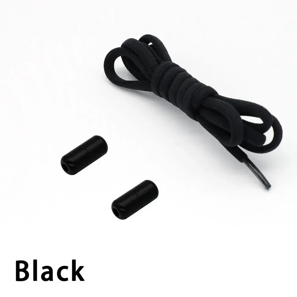 Colorful Capsule Buckle Elastic No-Tie Shoelaces for Sneakers - Semicircle Design for Kids and Adults