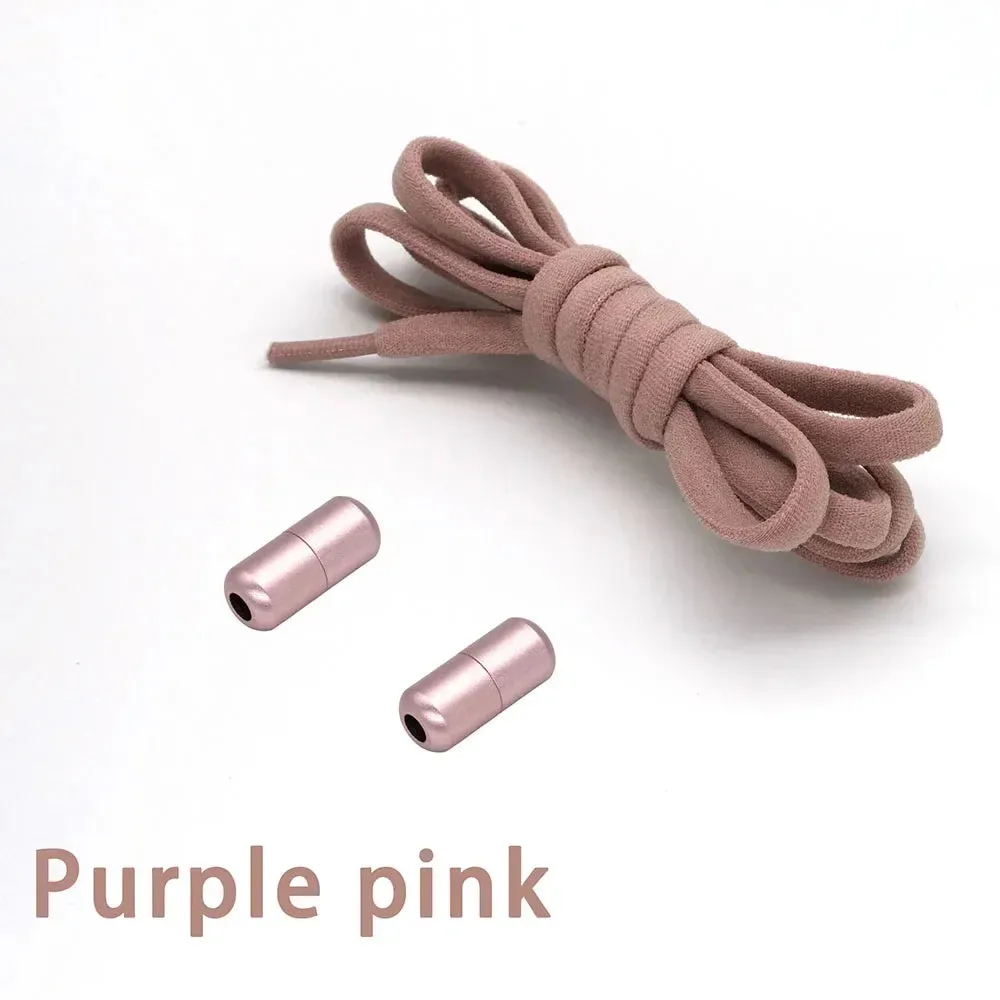 Colorful Capsule Buckle Elastic No-Tie Shoelaces for Sneakers - Semicircle Design for Kids and Adults