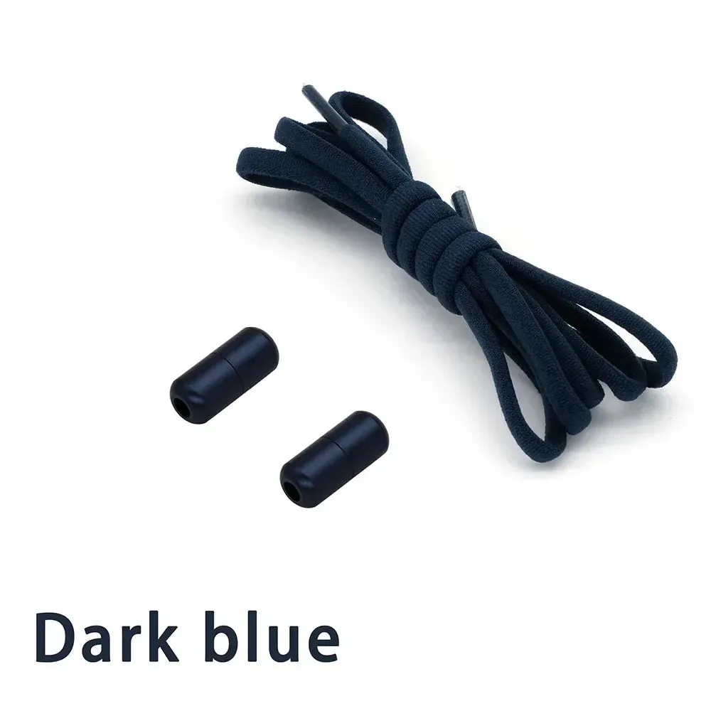Colorful Capsule Buckle Elastic No-Tie Shoelaces for Sneakers - Semicircle Design for Kids and Adults