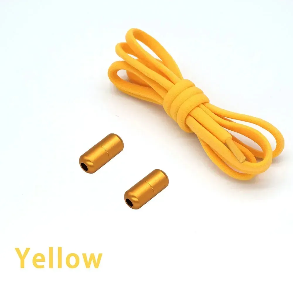 Colorful Capsule Buckle Elastic No-Tie Shoelaces for Sneakers - Semicircle Design for Kids and Adults