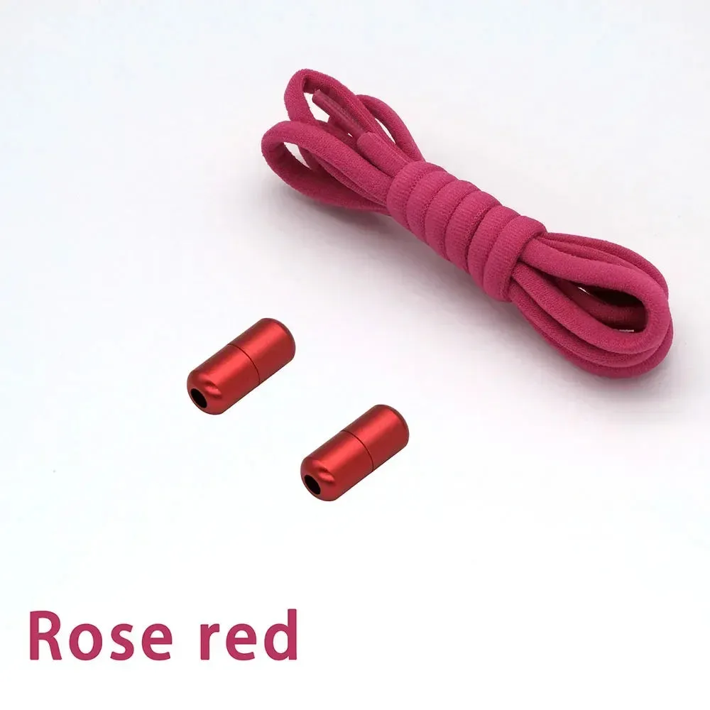 Colorful Capsule Buckle Elastic No-Tie Shoelaces for Sneakers - Semicircle Design for Kids and Adults