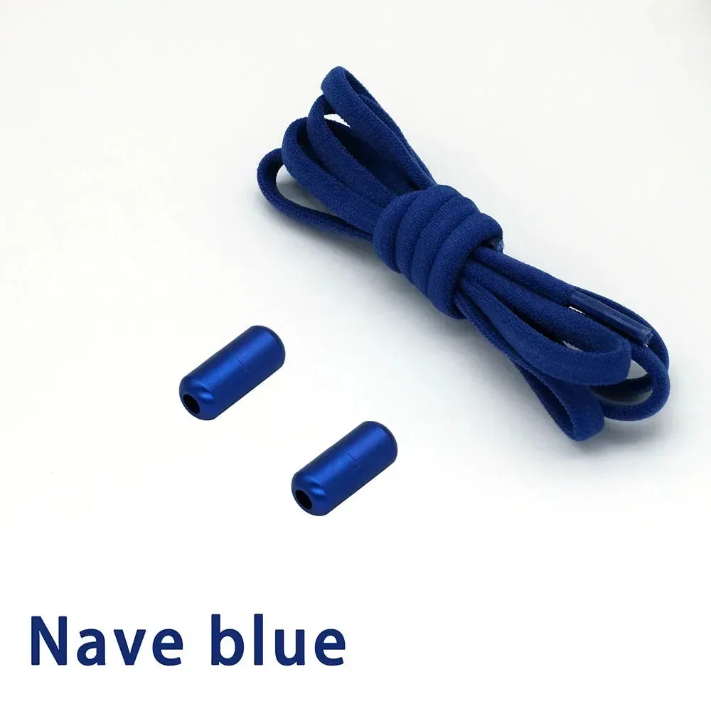 Colorful Capsule Buckle Elastic No-Tie Shoelaces for Sneakers - Semicircle Design for Kids and Adults