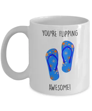 Congratulations You're Flipping Awesome Mug Coffee Cup Funny Gift