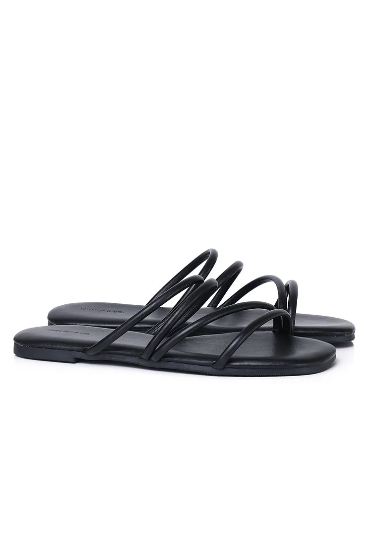 Delima Strappy Sandals (Black)