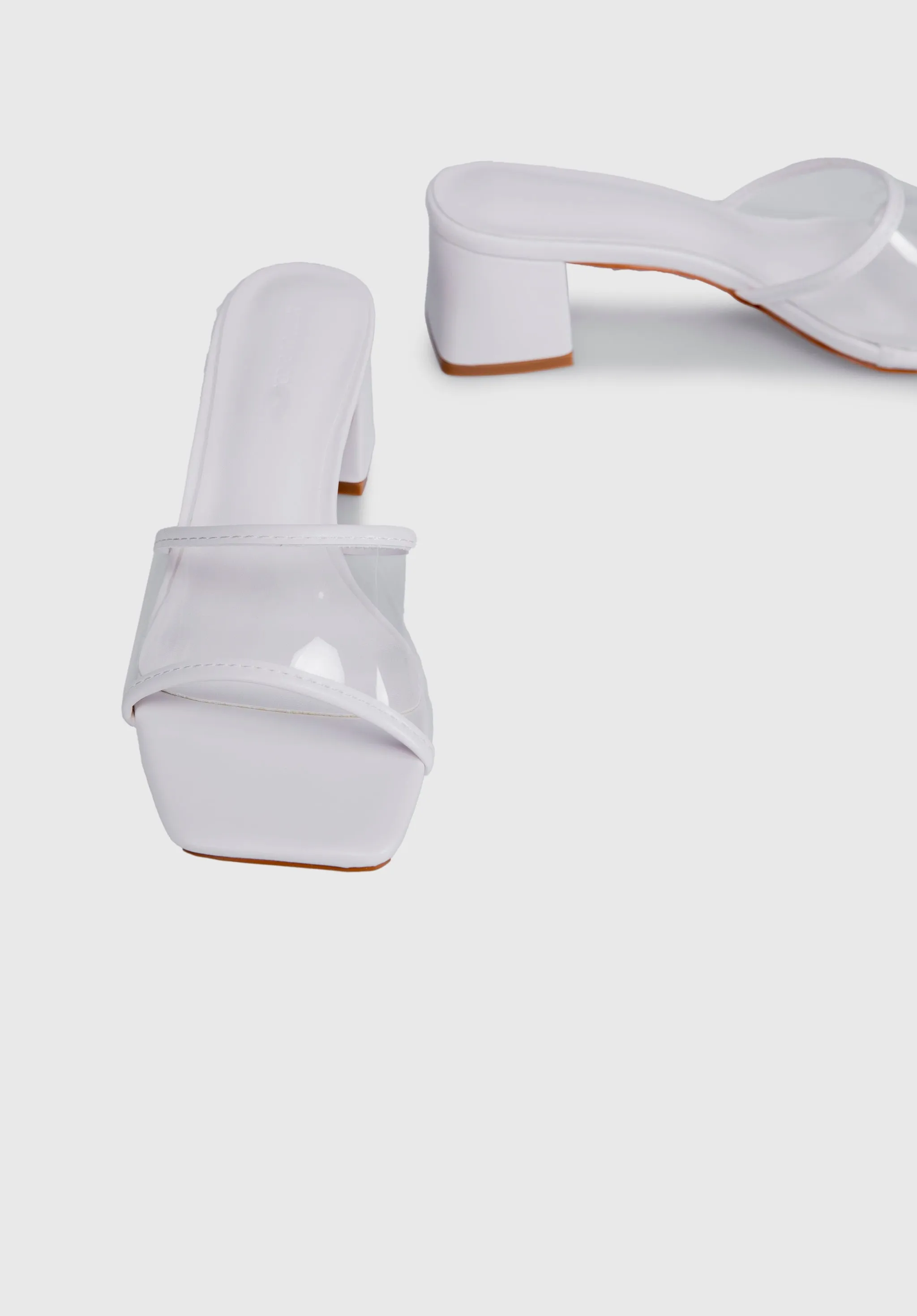 Earth Edit Hollie Open Toe Heels (White)