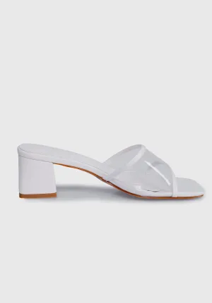 Earth Edit Hollie Open Toe Heels (White)