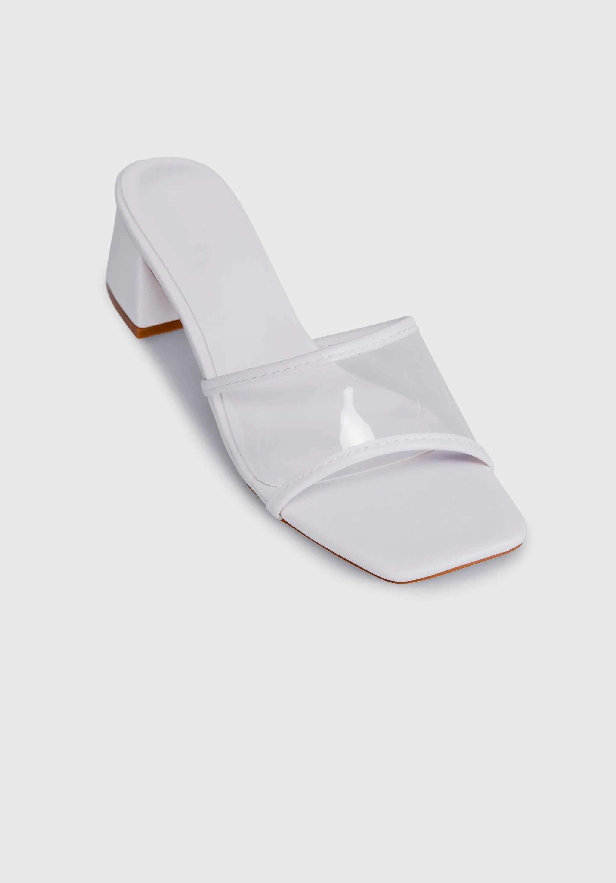 Earth Edit Hollie Open Toe Heels (White)