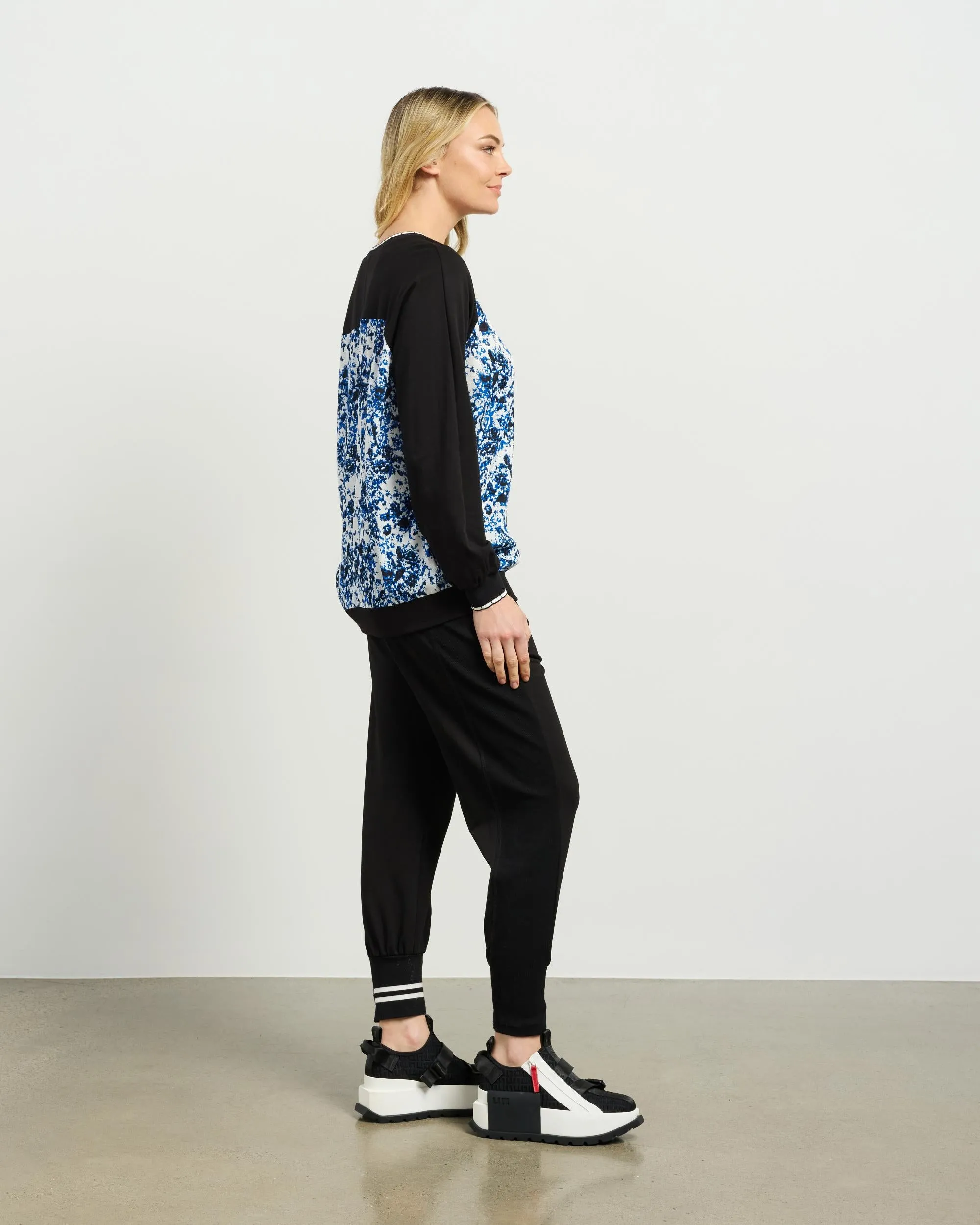 ET ALIA RICKI TOP BLUE LAGOON/BLACK