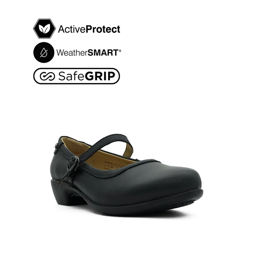 Fai Mary Jane Women's Shoes - Black Leather Waterproof