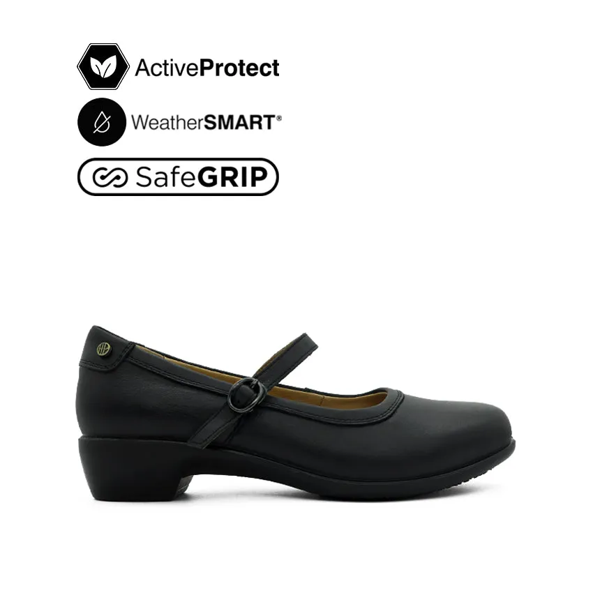 Fai Mary Jane Women's Shoes - Black Leather Waterproof