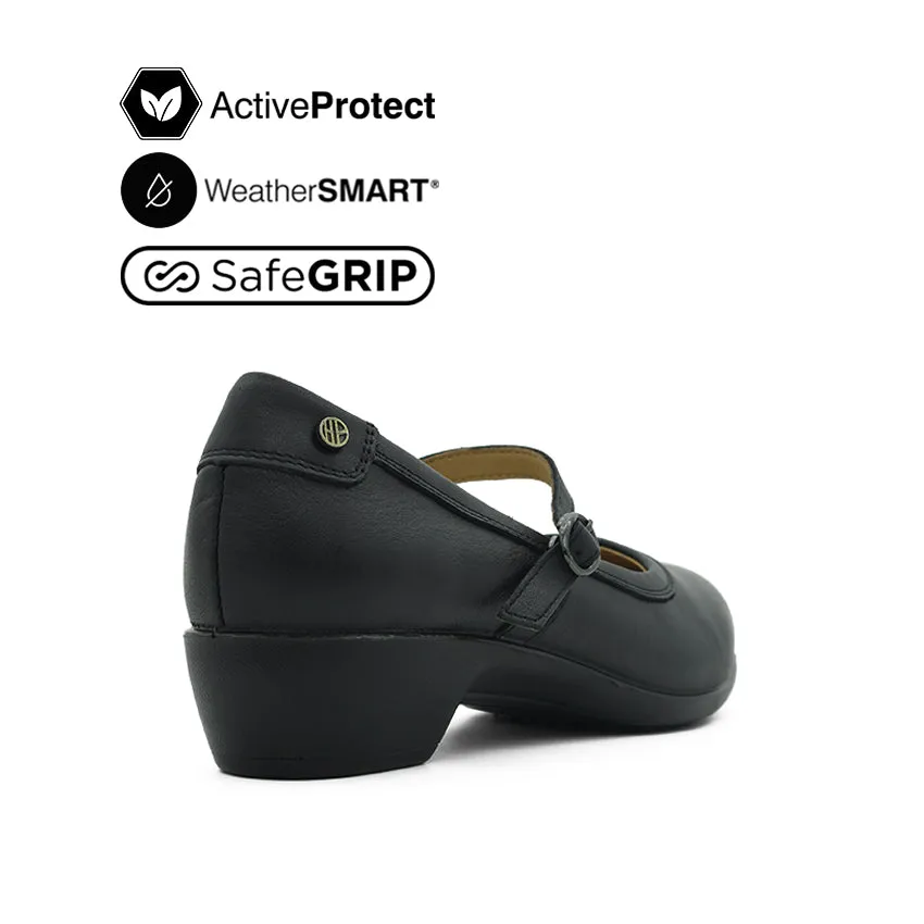 Fai Mary Jane Women's Shoes - Black Leather Waterproof