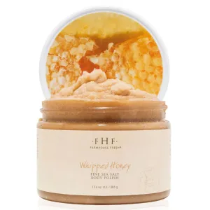 Farmhouse Fresh Whipped Honey Fine Sea Salt Body Scrub 12 oz. Jar