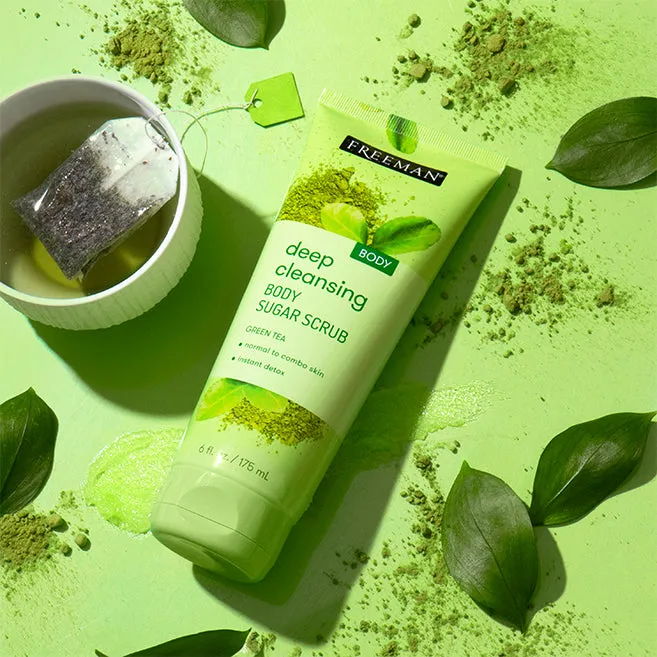 Freeman Beauty Deep Cleansing Green Tea Body Sugar Scrub 175ml