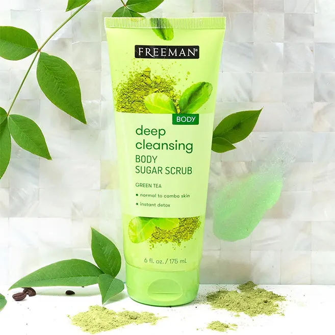 Freeman Beauty Deep Cleansing Green Tea Body Sugar Scrub 175ml