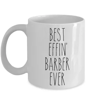 Gift For Barber Best Effin' Barber Ever Mug Coffee Cup Funny Coworker Gifts