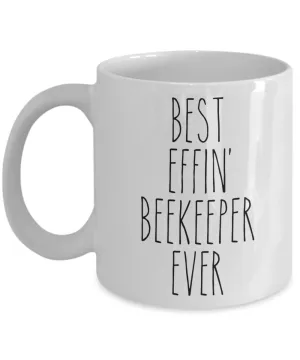 Gift For Beekeeper Best Effin' Beekeeper Ever Mug Coffee Cup Funny Coworker Gifts
