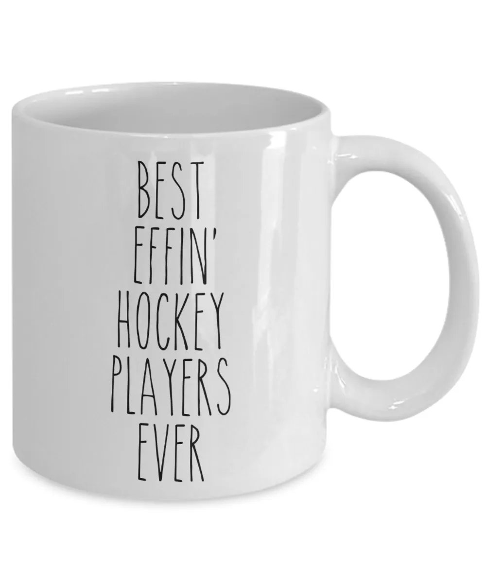 Gift For Hockey Players Best Effin' Hockey Players Ever Mug Coffee Cup Funny Coworker Gifts