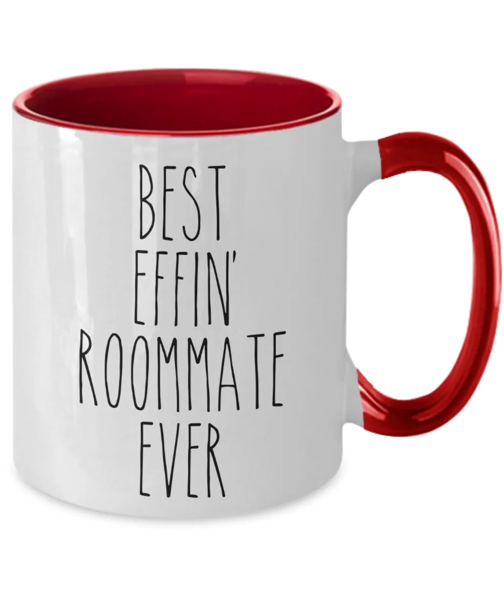 Gift For Roommate Best Effin' Roommate Ever Mug Two-Tone Coffee Cup Funny Coworker Gifts