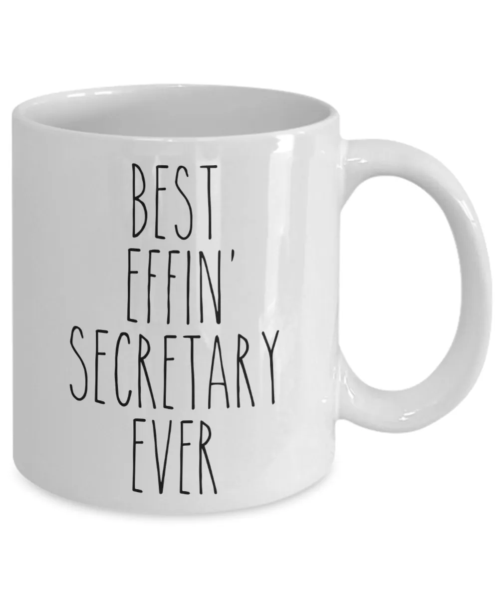 Gift For Secretary Best Effin' Secretary Ever Mug Coffee Cup Funny Coworker Gifts