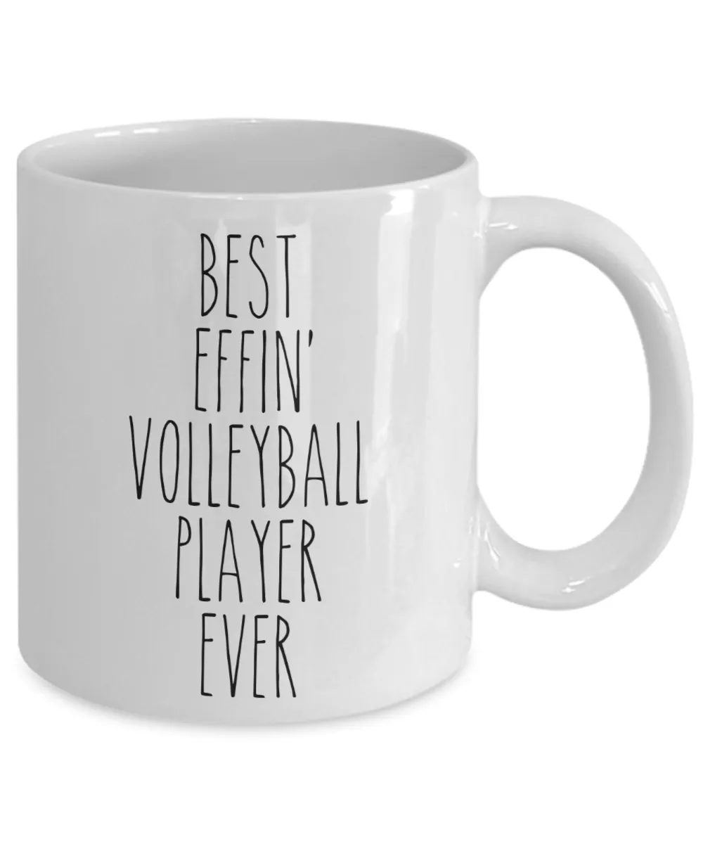 Gift For Volleyball Player Best Effin' Volleyball Player Ever Mug Coffee Cup Funny Coworker Gifts