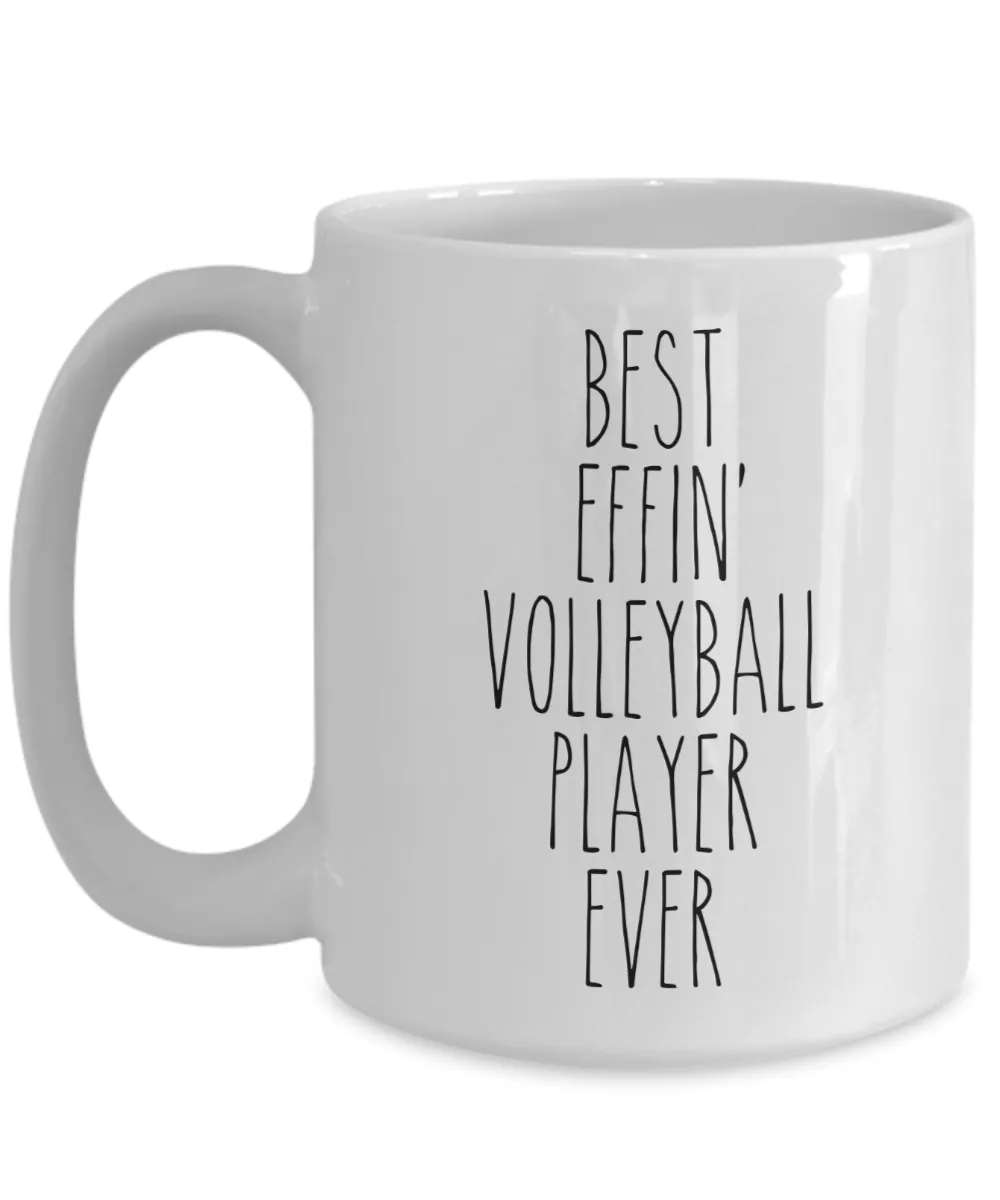 Gift For Volleyball Player Best Effin' Volleyball Player Ever Mug Coffee Cup Funny Coworker Gifts
