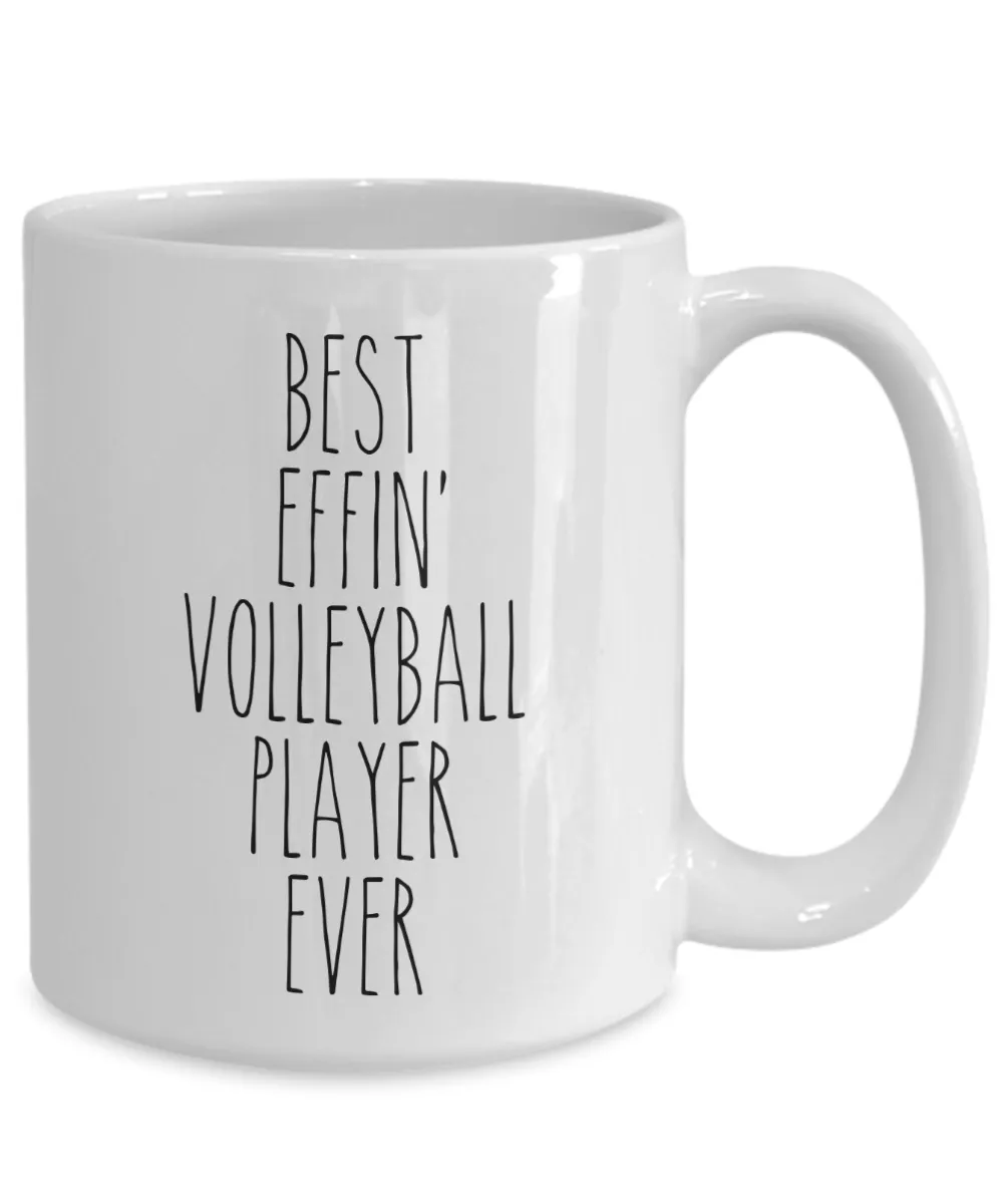 Gift For Volleyball Player Best Effin' Volleyball Player Ever Mug Coffee Cup Funny Coworker Gifts
