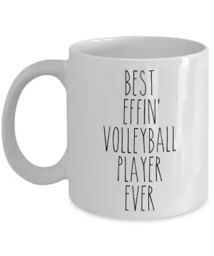 Gift For Volleyball Player Best Effin' Volleyball Player Ever Mug Coffee Cup Funny Coworker Gifts