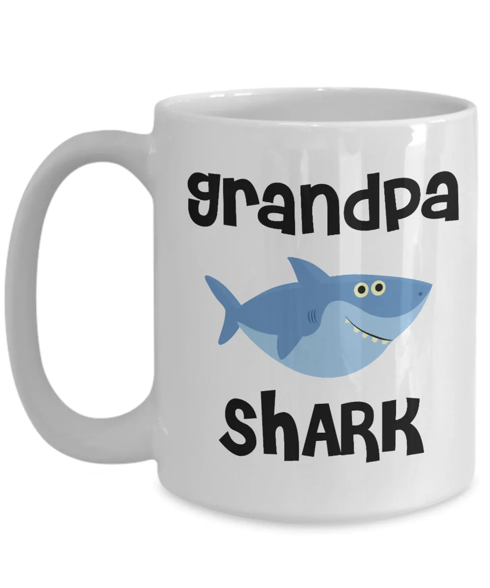Grandpa Shark Mug Do Do Do Coffee Cup Grandpas Birthday Gift Idea Gifts for Abuelas