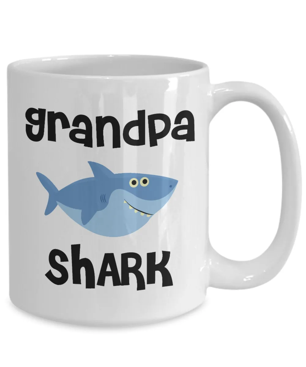 Grandpa Shark Mug Do Do Do Coffee Cup Grandpas Birthday Gift Idea Gifts for Abuelas