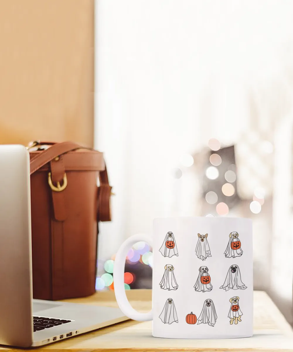 Halloween Dogs, Ghost Mug, Ghost Dogs, Spooky Season, Spooky Mug, Seasonal Mug, Pumpkin Mug