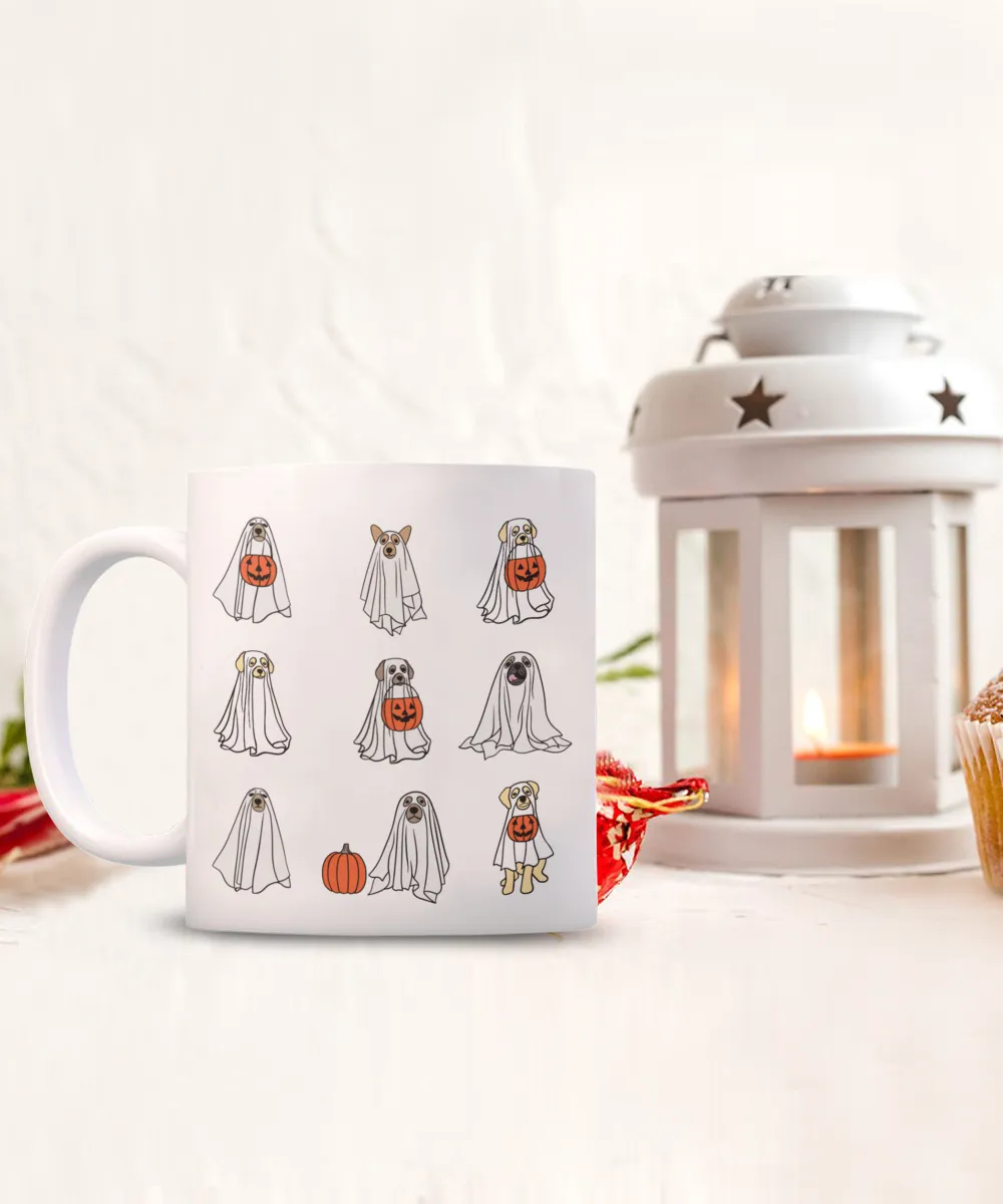 Halloween Dogs, Ghost Mug, Ghost Dogs, Spooky Season, Spooky Mug, Seasonal Mug, Pumpkin Mug