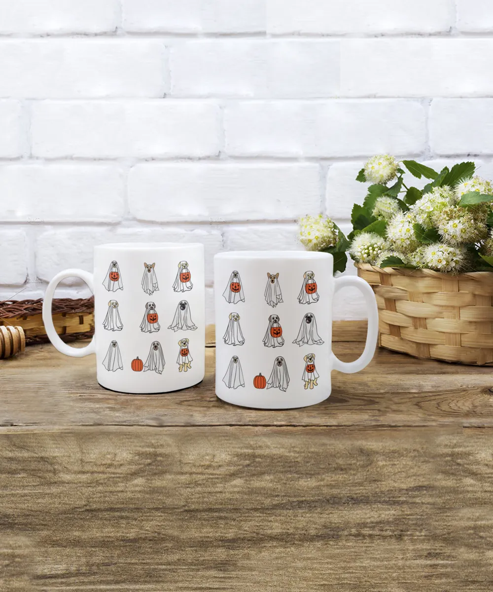 Halloween Dogs, Ghost Mug, Ghost Dogs, Spooky Season, Spooky Mug, Seasonal Mug, Pumpkin Mug