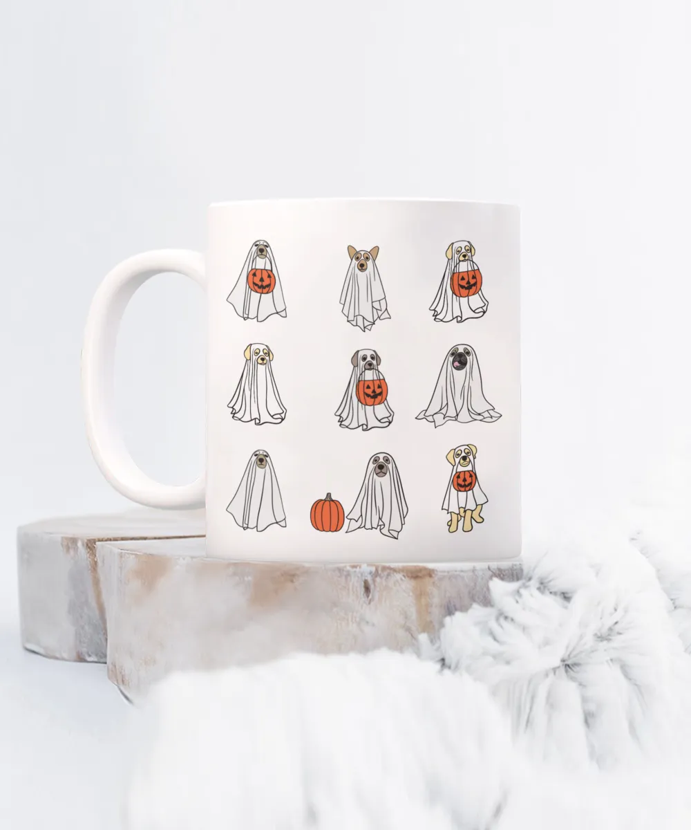 Halloween Dogs, Ghost Mug, Ghost Dogs, Spooky Season, Spooky Mug, Seasonal Mug, Pumpkin Mug