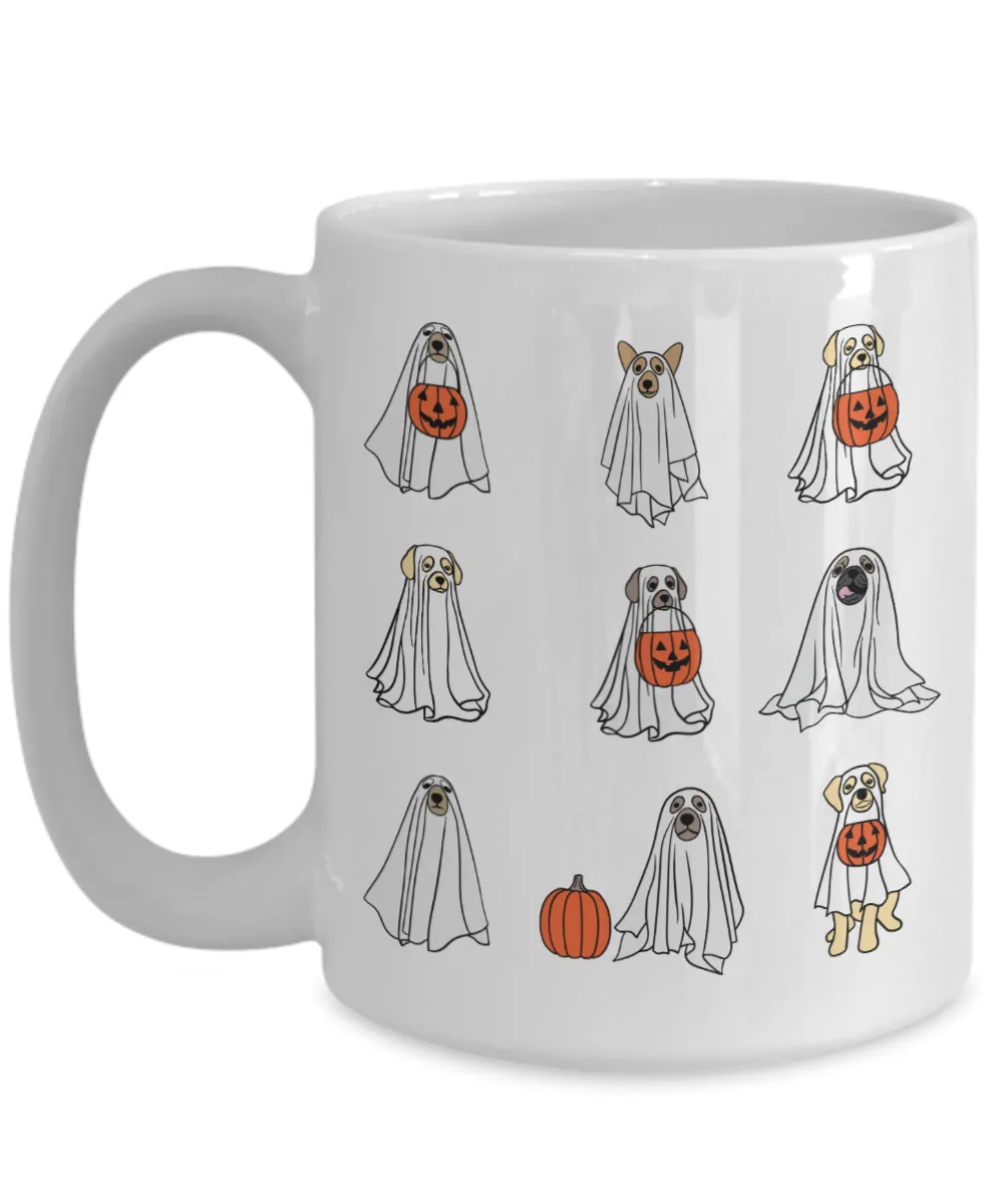 Halloween Dogs, Ghost Mug, Ghost Dogs, Spooky Season, Spooky Mug, Seasonal Mug, Pumpkin Mug
