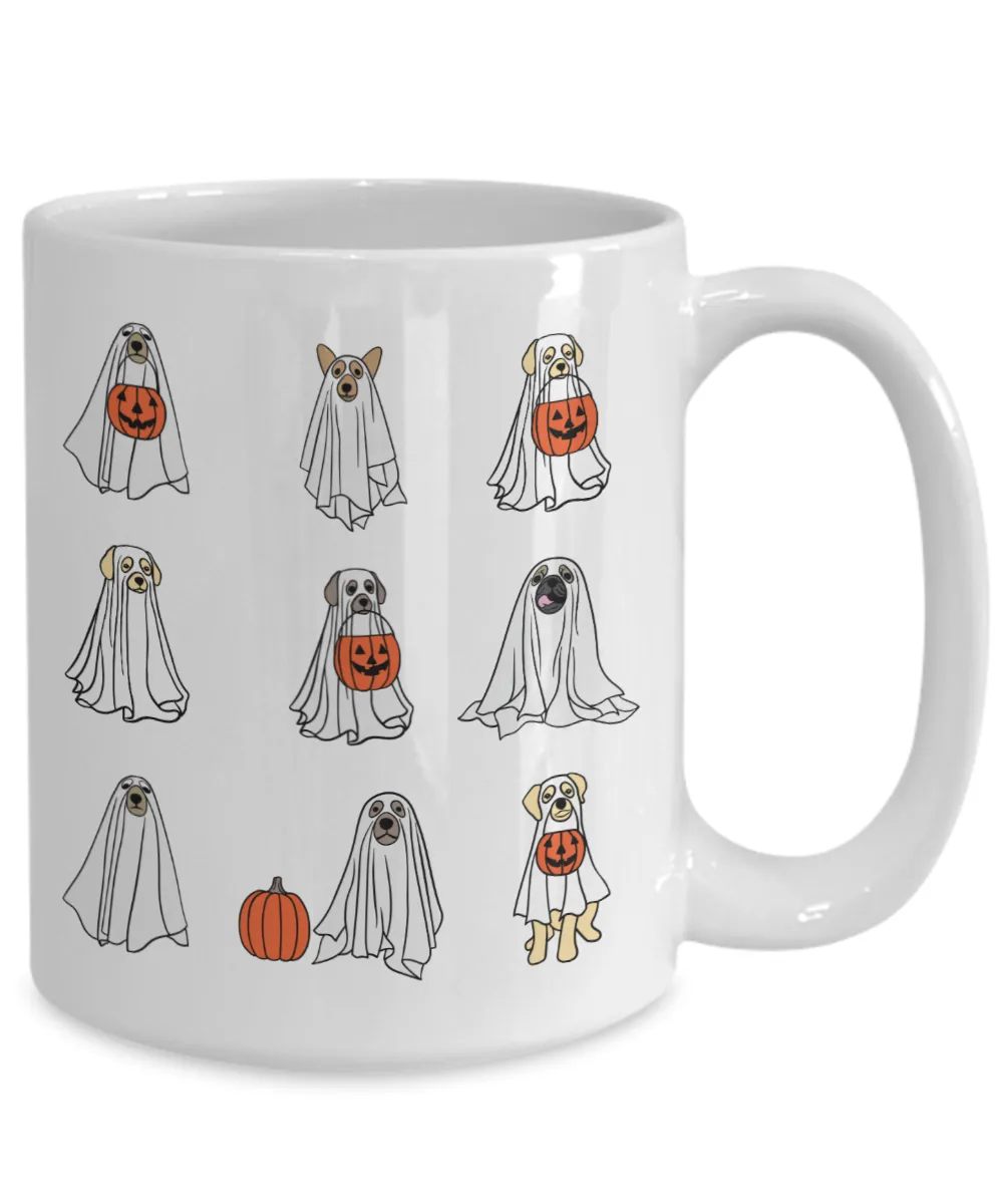 Halloween Dogs, Ghost Mug, Ghost Dogs, Spooky Season, Spooky Mug, Seasonal Mug, Pumpkin Mug