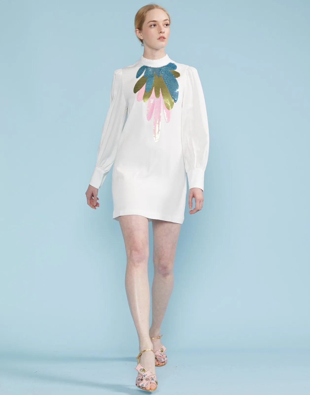 Harper Sequin Embroidered Mini Dress