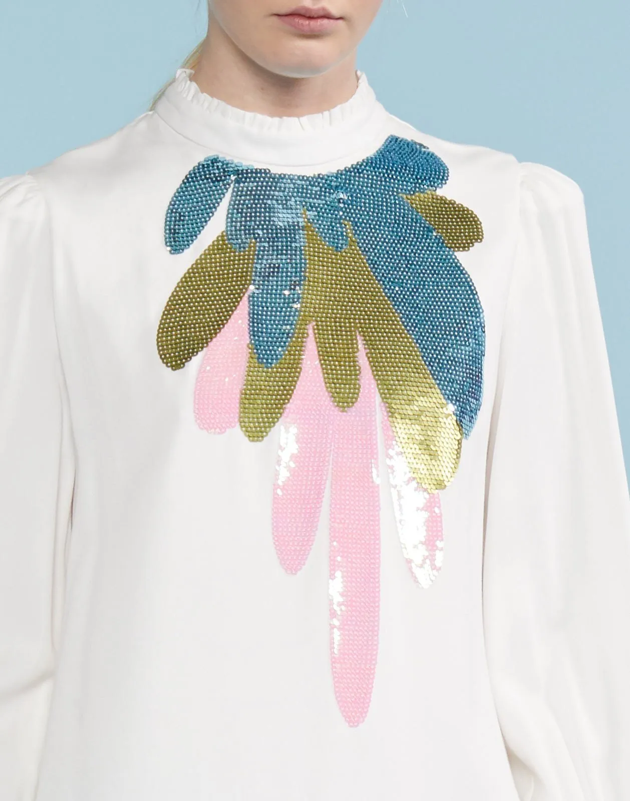 Harper Sequin Embroidered Mini Dress