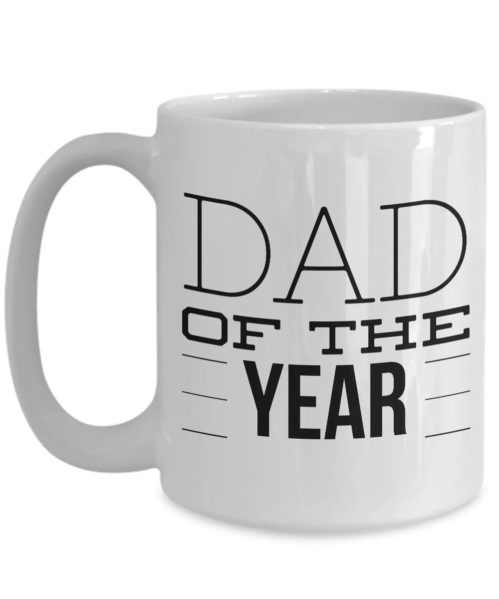 Heartwarming Gifts for Dad of the Year Mug Ceramic Coffee Cup