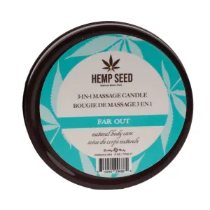 Hemp Seed 3-In-1 Massage Candle - Far Out (Blue Citron, Fresh Spring Water, Rose Buds)- 170 g