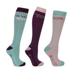Hy Equestrian Dressage Horse Riding Socks (Pack of 3)
