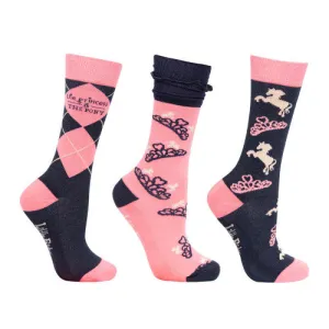 Hy Equestrian The Princess And The Pony Socks By Little Rider (Pack Of 3)
