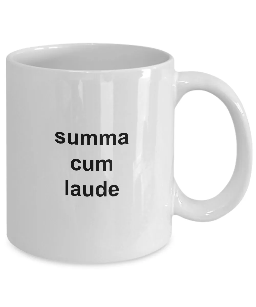 I Graduated College with Honors Graduation Mug - Summa Cum Laude Ceramic Coffee Cup Gift