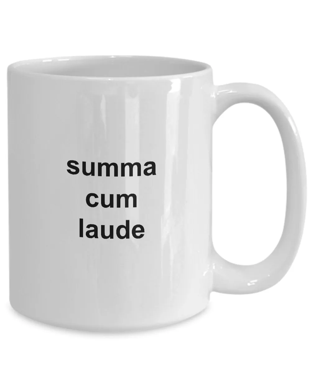 I Graduated College with Honors Graduation Mug - Summa Cum Laude Ceramic Coffee Cup Gift