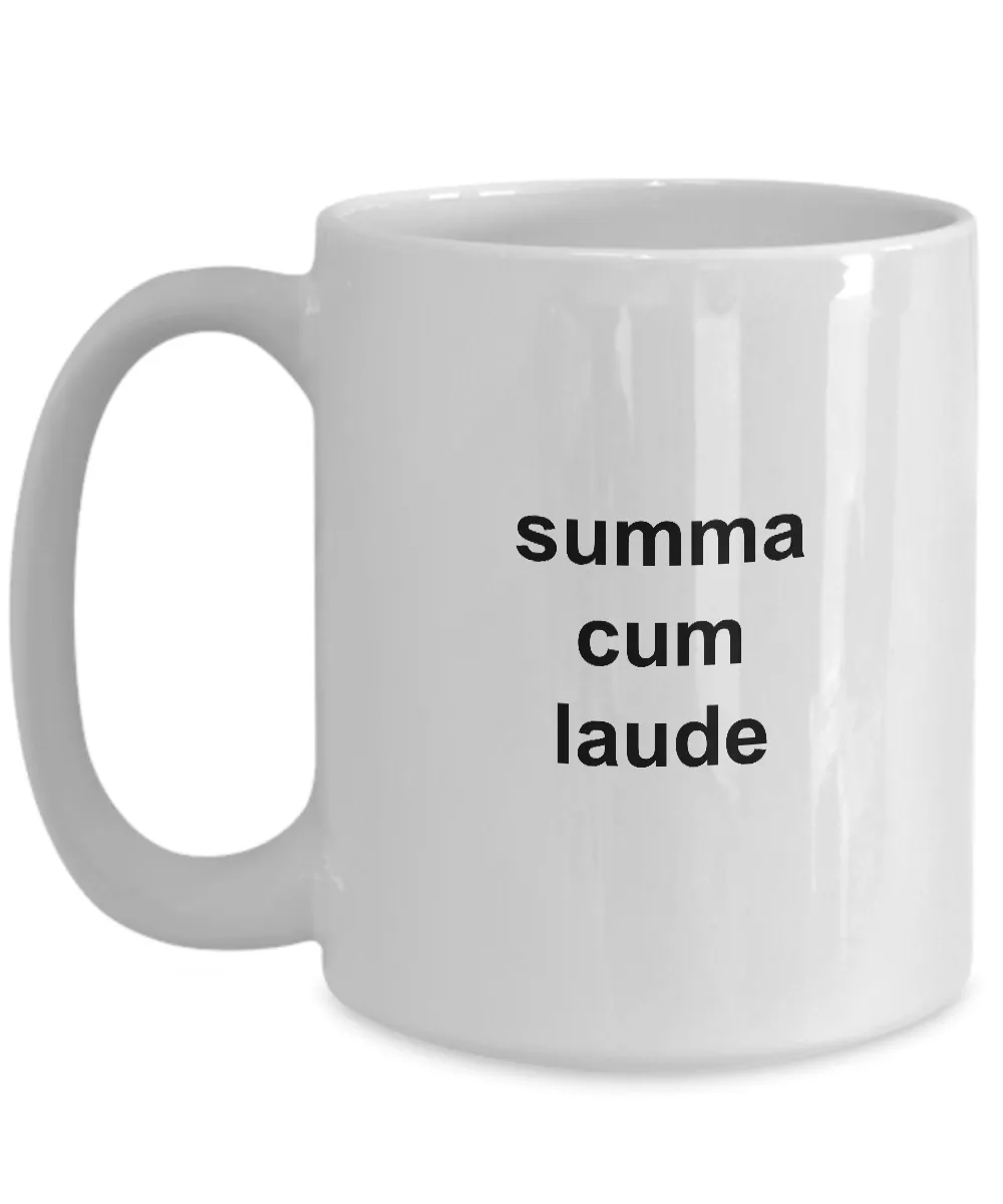 I Graduated College with Honors Graduation Mug - Summa Cum Laude Ceramic Coffee Cup Gift
