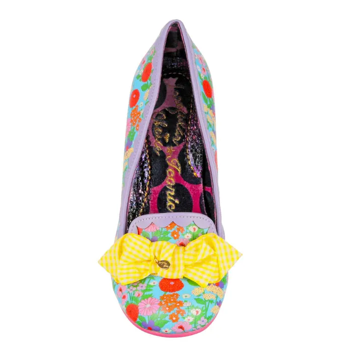 Irregular Choice Kanjanka Blue Ditsy Floral Shoes