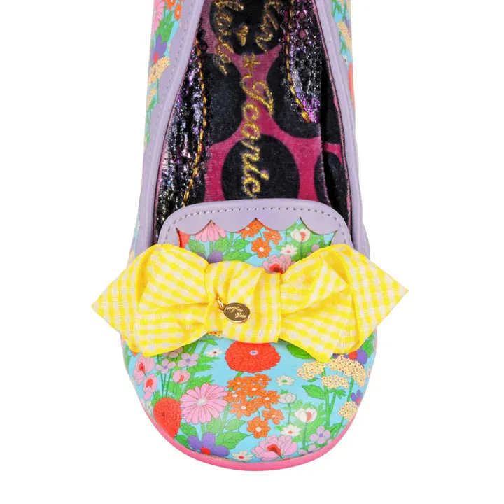 Irregular Choice Kanjanka Blue Ditsy Floral Shoes
