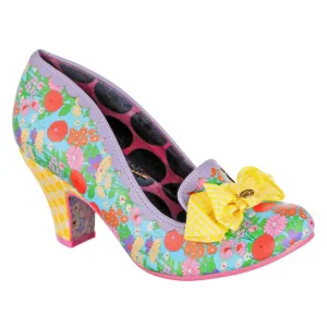 Irregular Choice Kanjanka Blue Ditsy Floral Shoes